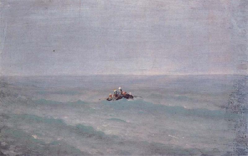 The Boat on the sea, Arkhip Ivanovich Kuindzhi
